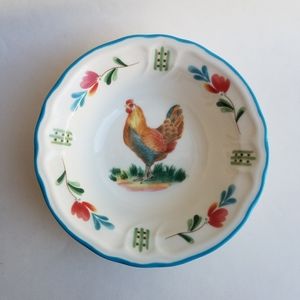 Epoch Collection chicken hen bowl white teal